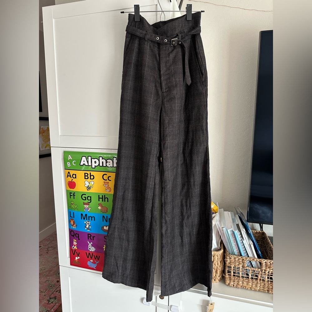 Reformation Check Pants